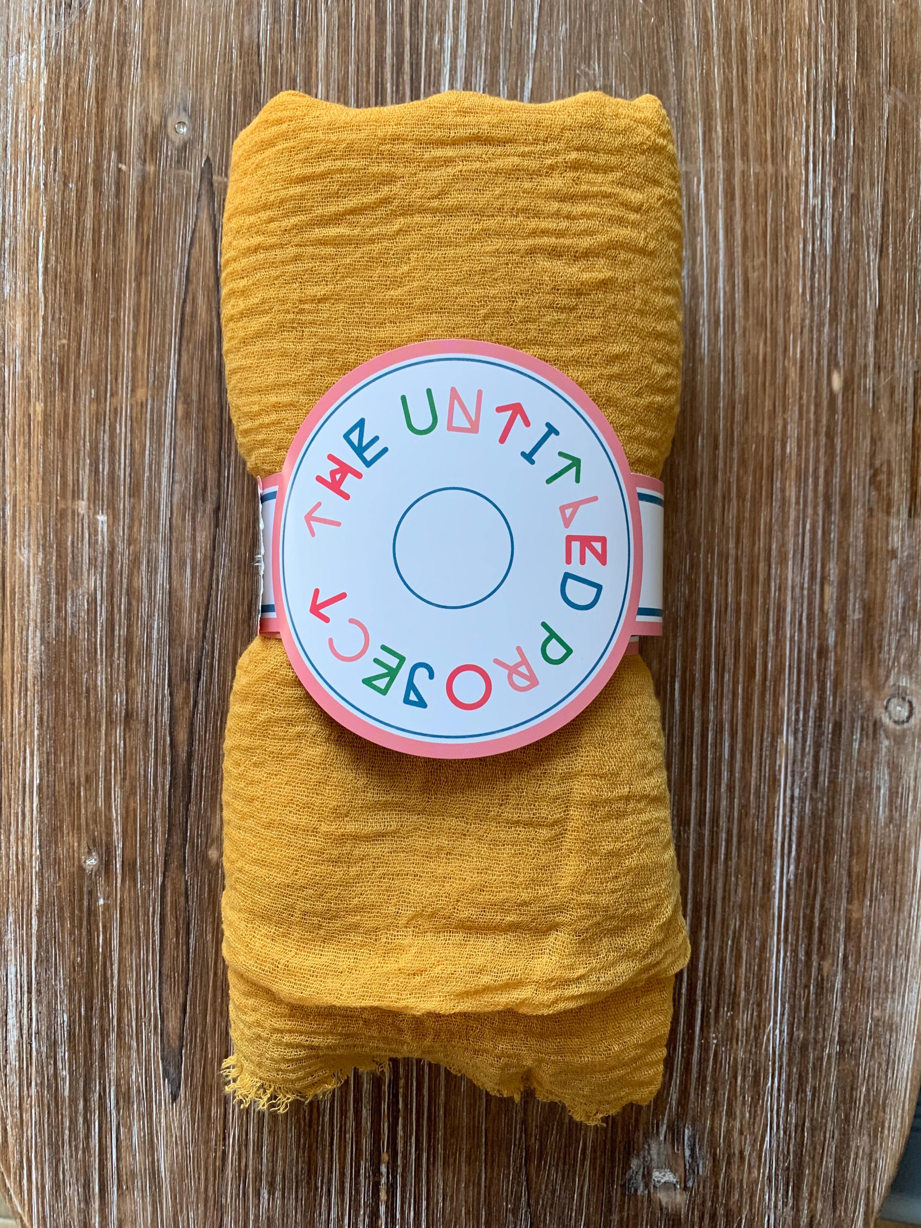 Mustard - Crinkle Organic Crinkle Scarf - Online Shopping - The Untitled Project