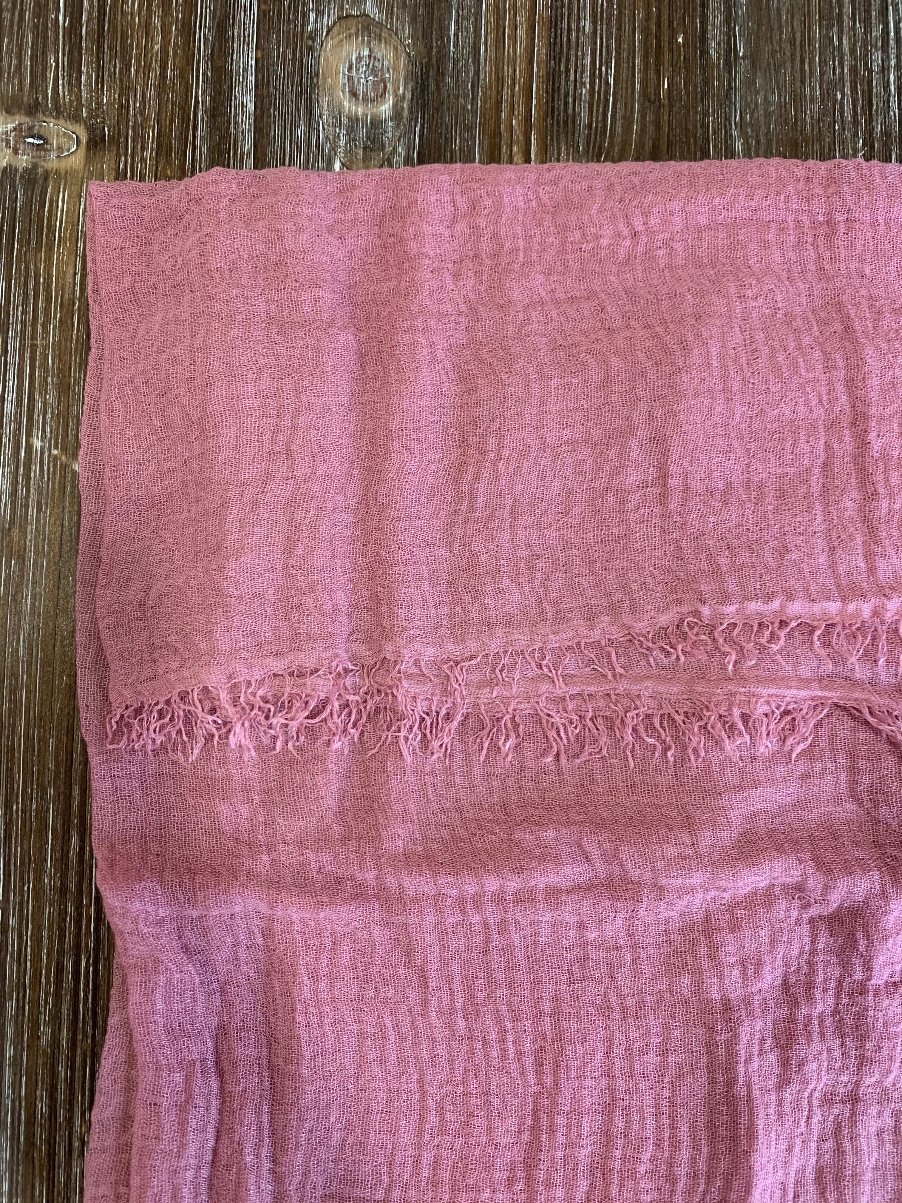 Baby Pink - Crinkle Organic Cotton Scarf - Online Shopping - The Untitled Project