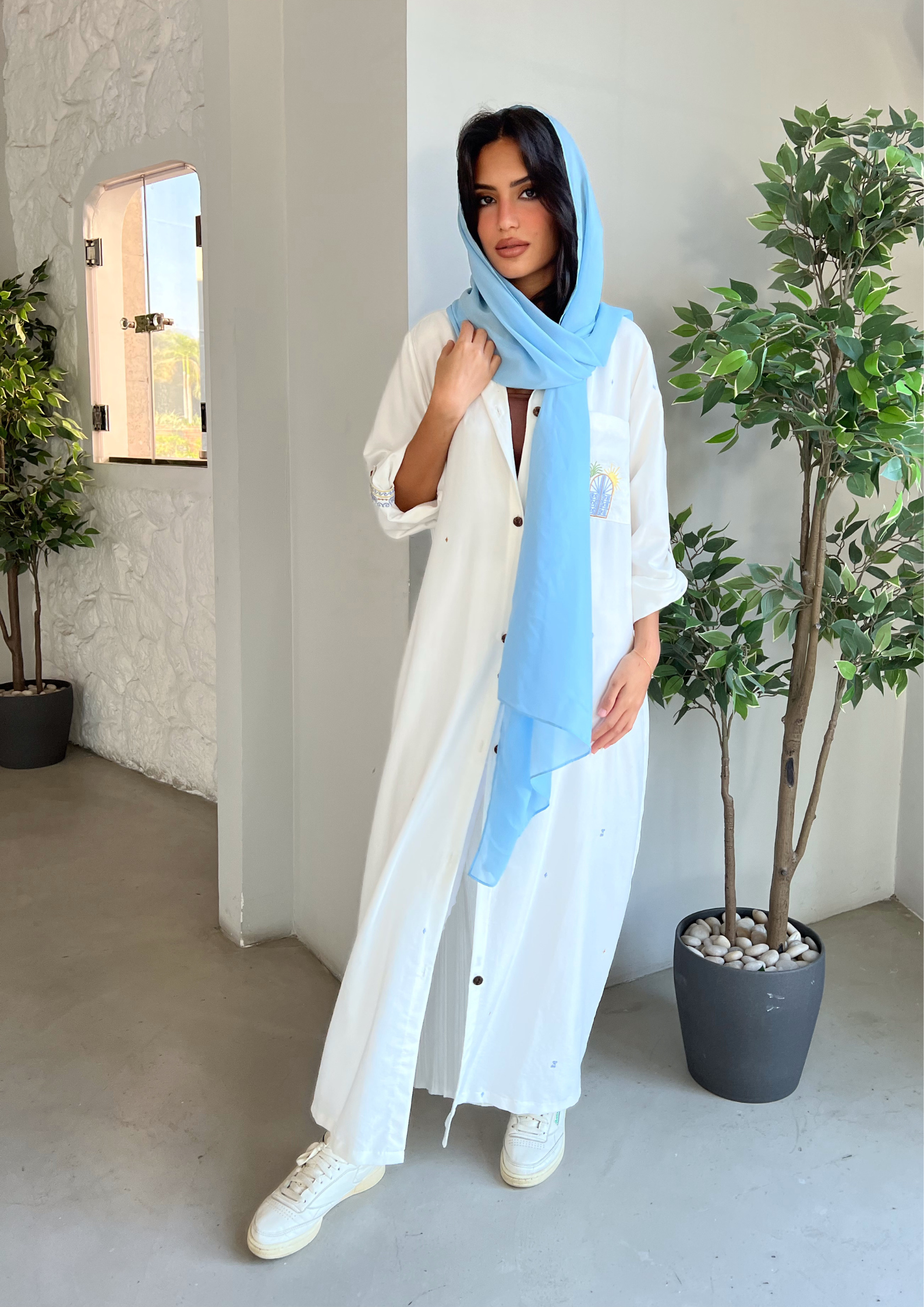 Blue Sands - Abaya & Scarf Set - Online Shopping - The Untitled Project