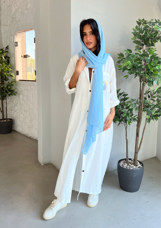 Load image into Gallery viewer, Blue Sands - Abaya &amp;amp; Scarf Set - Online Shopping - The Untitled Project
