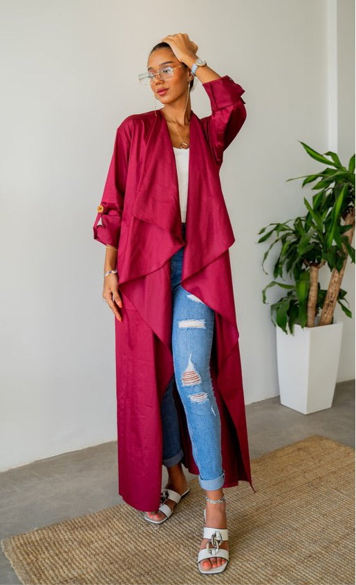 The Trend Setter - Cotton Cardigan Abaya - The Untitled Project