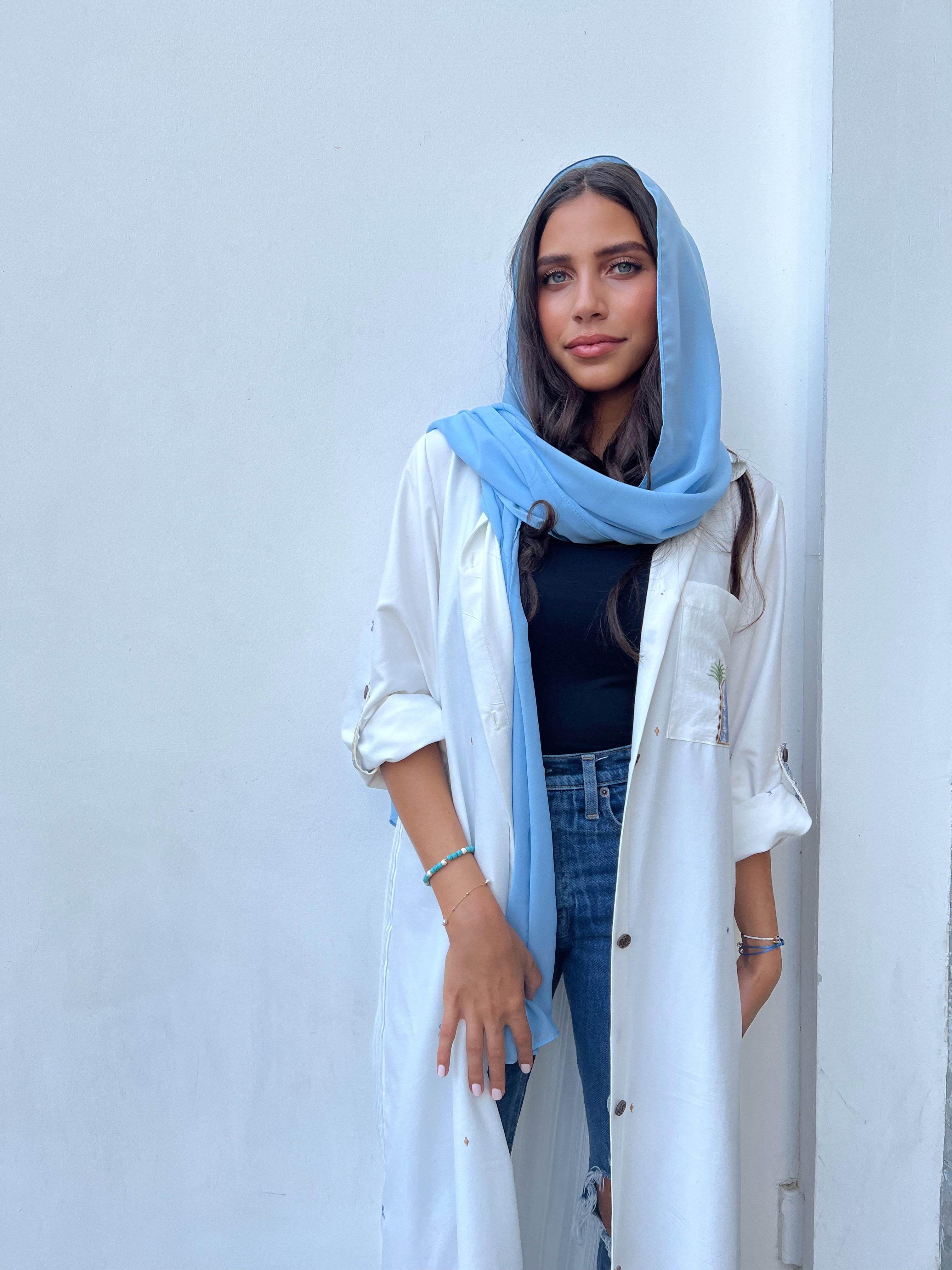 Blue Sands - Abaya & Scarf Set - Online Shopping - The Untitled Project