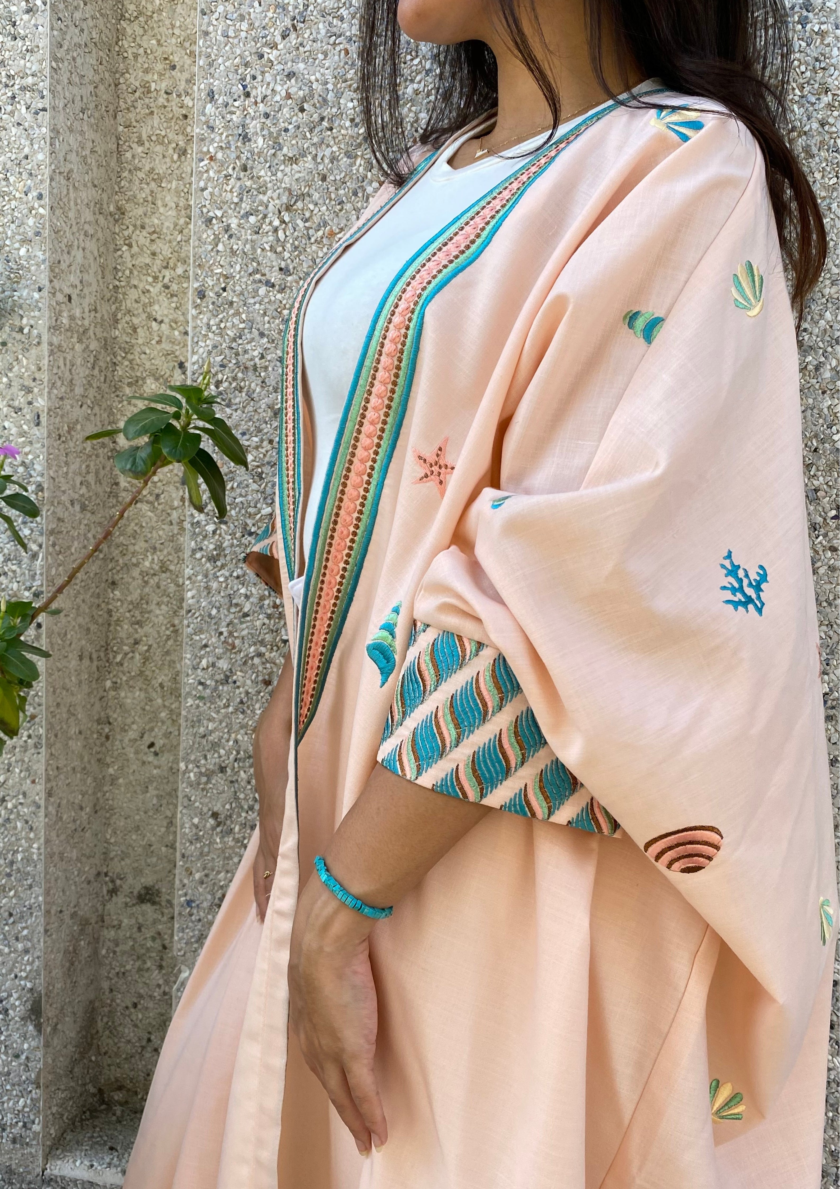 Peach Perfection - Eid Abaya - Online Shopping - The Untitled Project