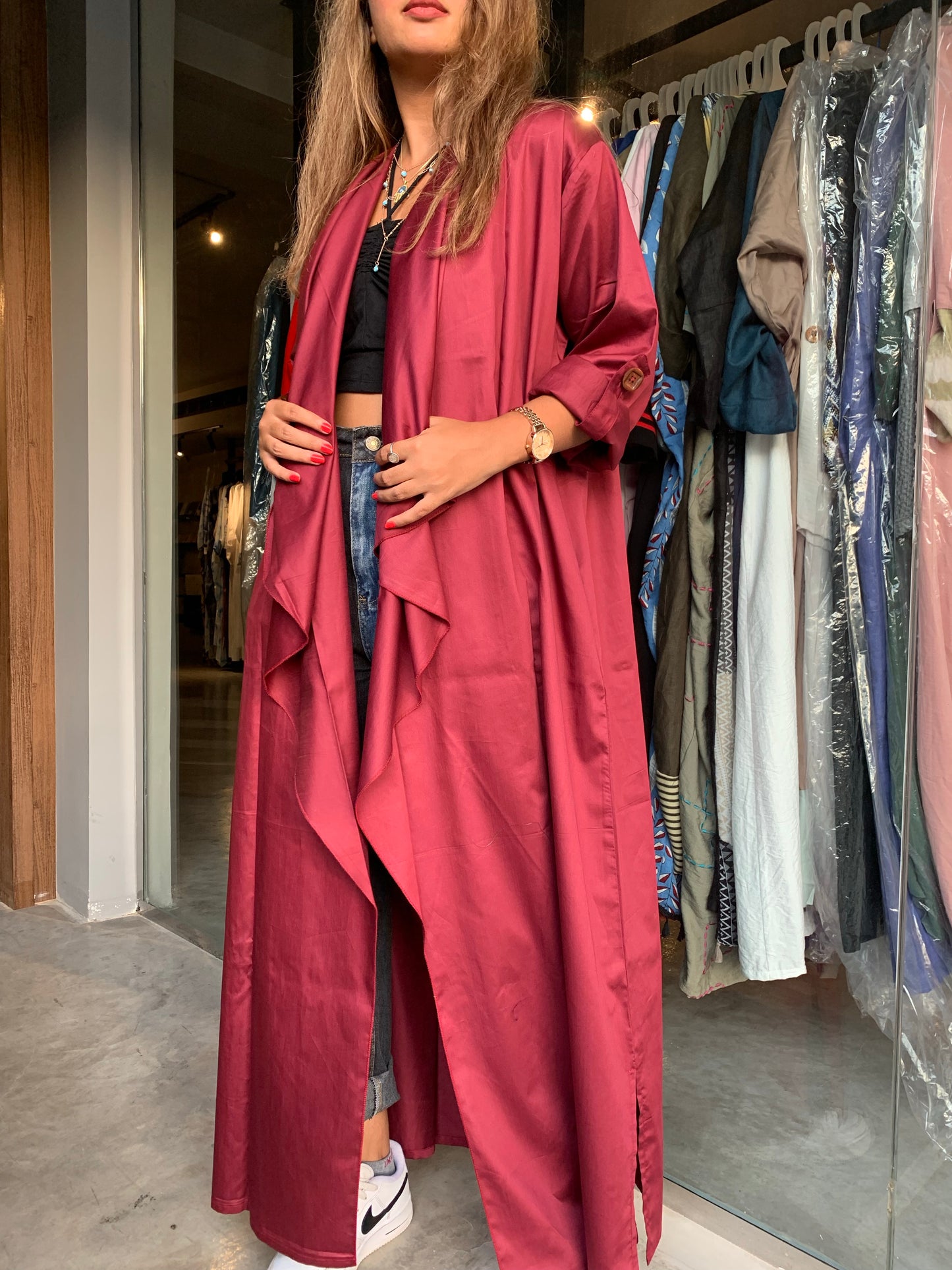 The Trend Setter - Cotton Cardigan Abaya - The Untitled Project