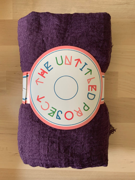 Velvet Grape - Crinkle Organic Cotton Scarf - The Untitled Project