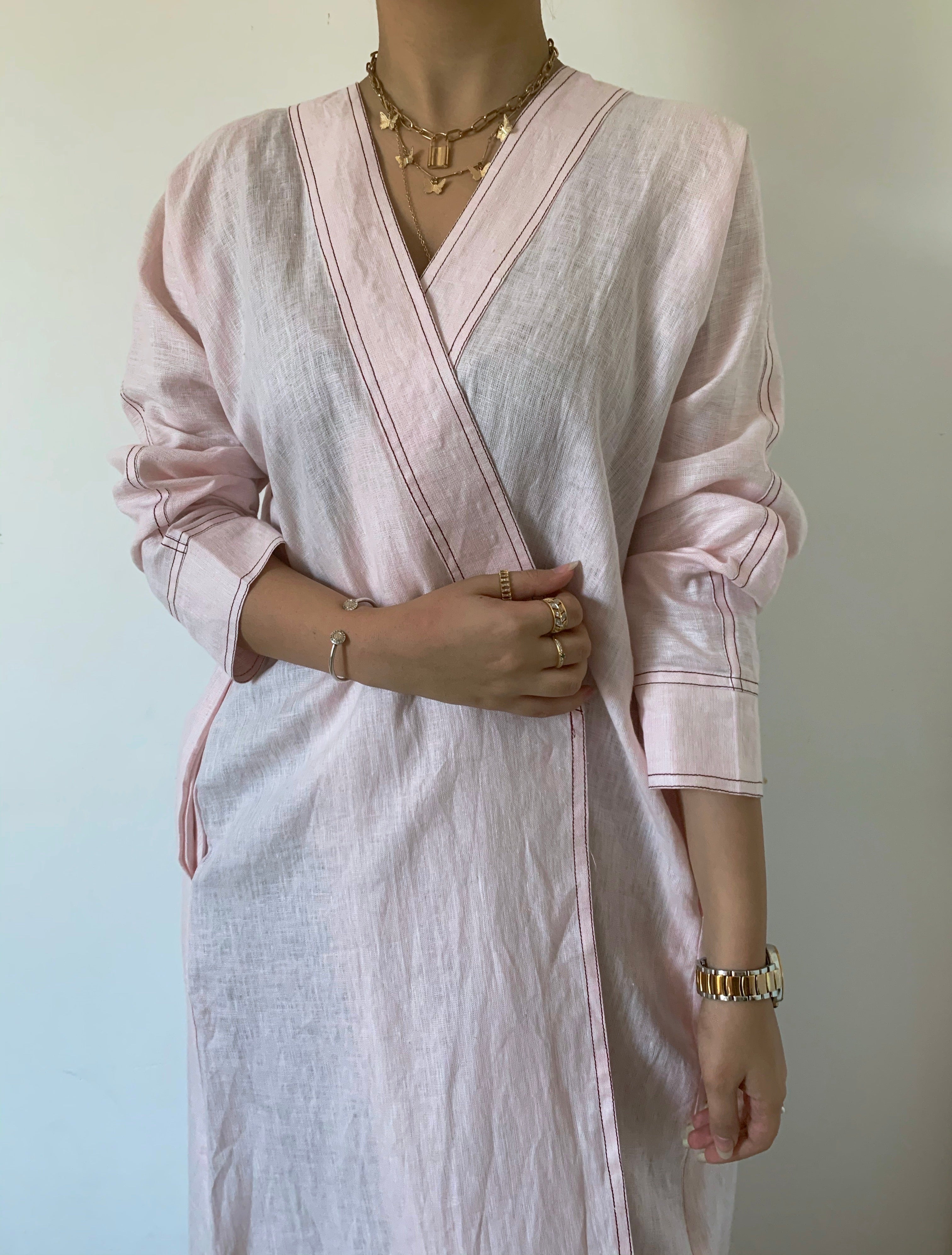 Legally blonde Abaya - Linen simple cut everyday Mishlah - Online Shopping - The Untitled Project