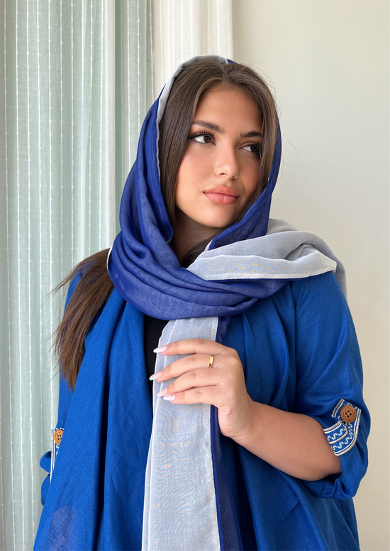Load image into Gallery viewer, Blue Koi - Abaya &amp;amp; Scarf Set - Online Shopping - The Untitled Project
