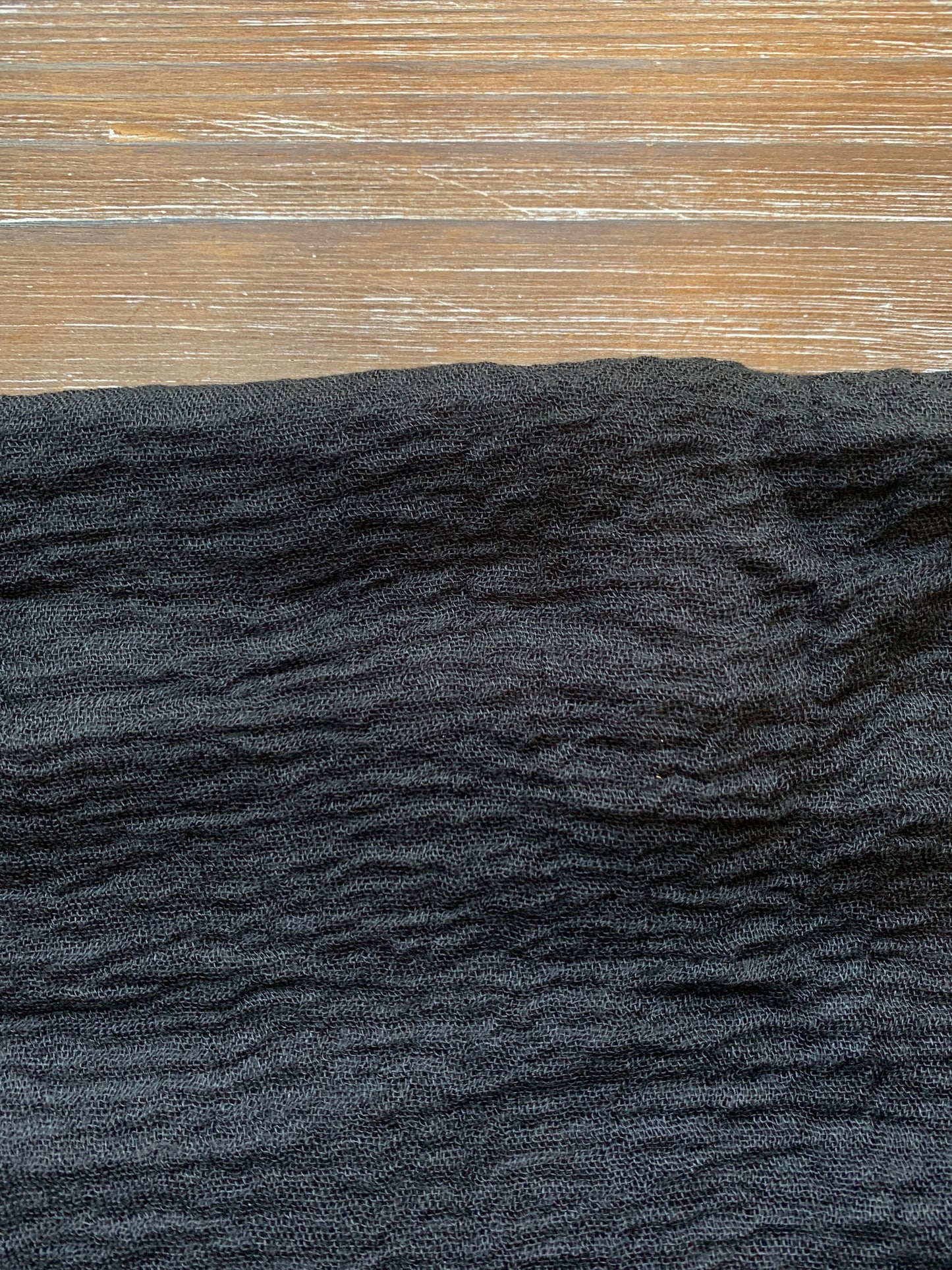 Load image into Gallery viewer, Bold black - Crinkle Organic Cotton Scarf - Online Shopping - The Untitled Project
