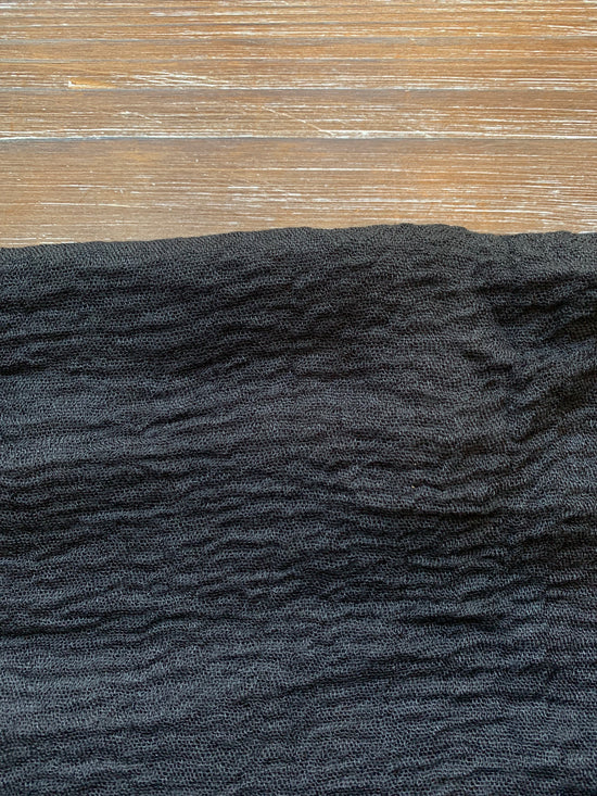 Load image into Gallery viewer, Bold black - Crinkle Organic Cotton Scarf - Online Shopping - The Untitled Project
