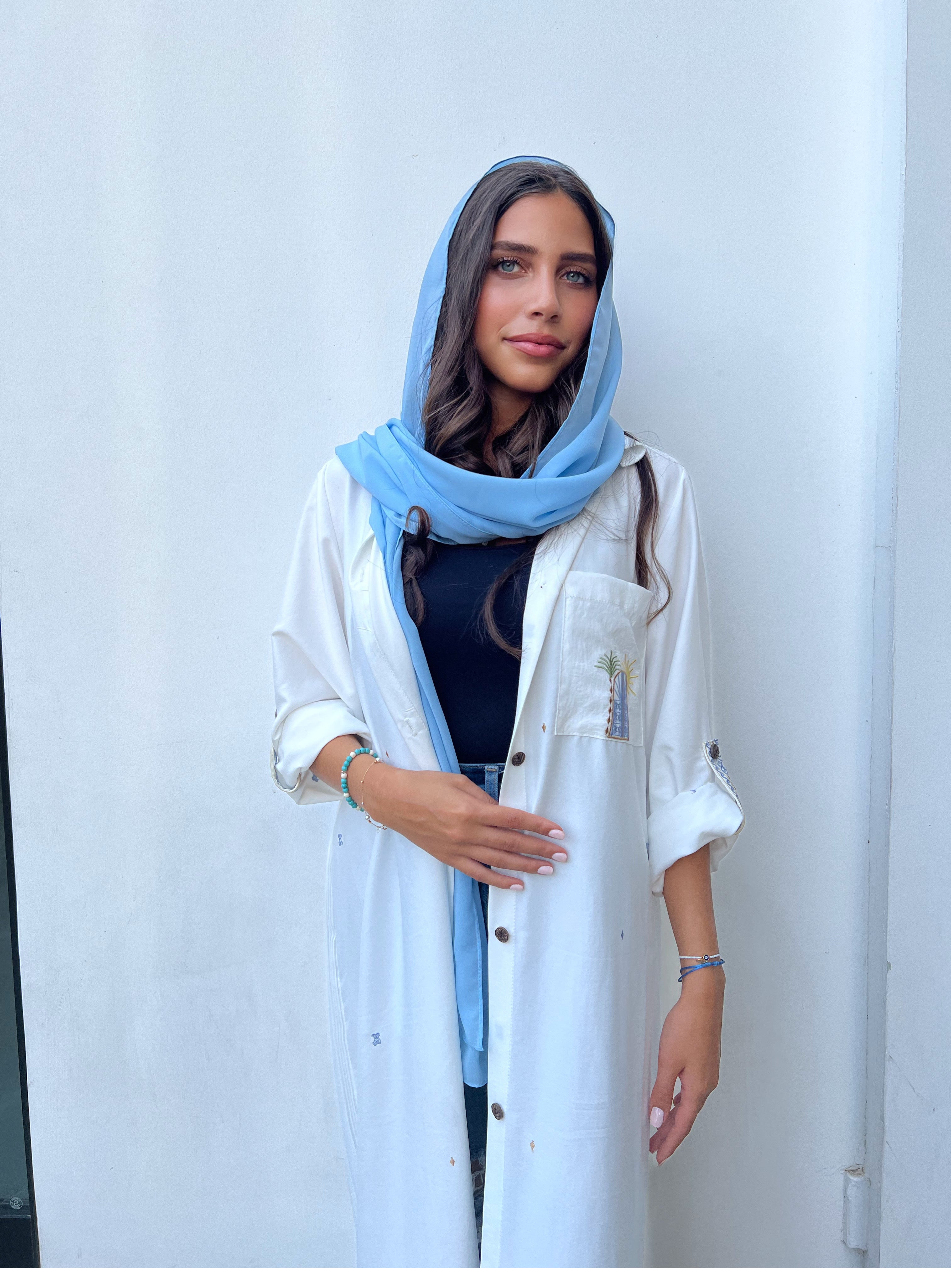 Blue Sands - Abaya & Scarf Set - Online Shopping - The Untitled Project