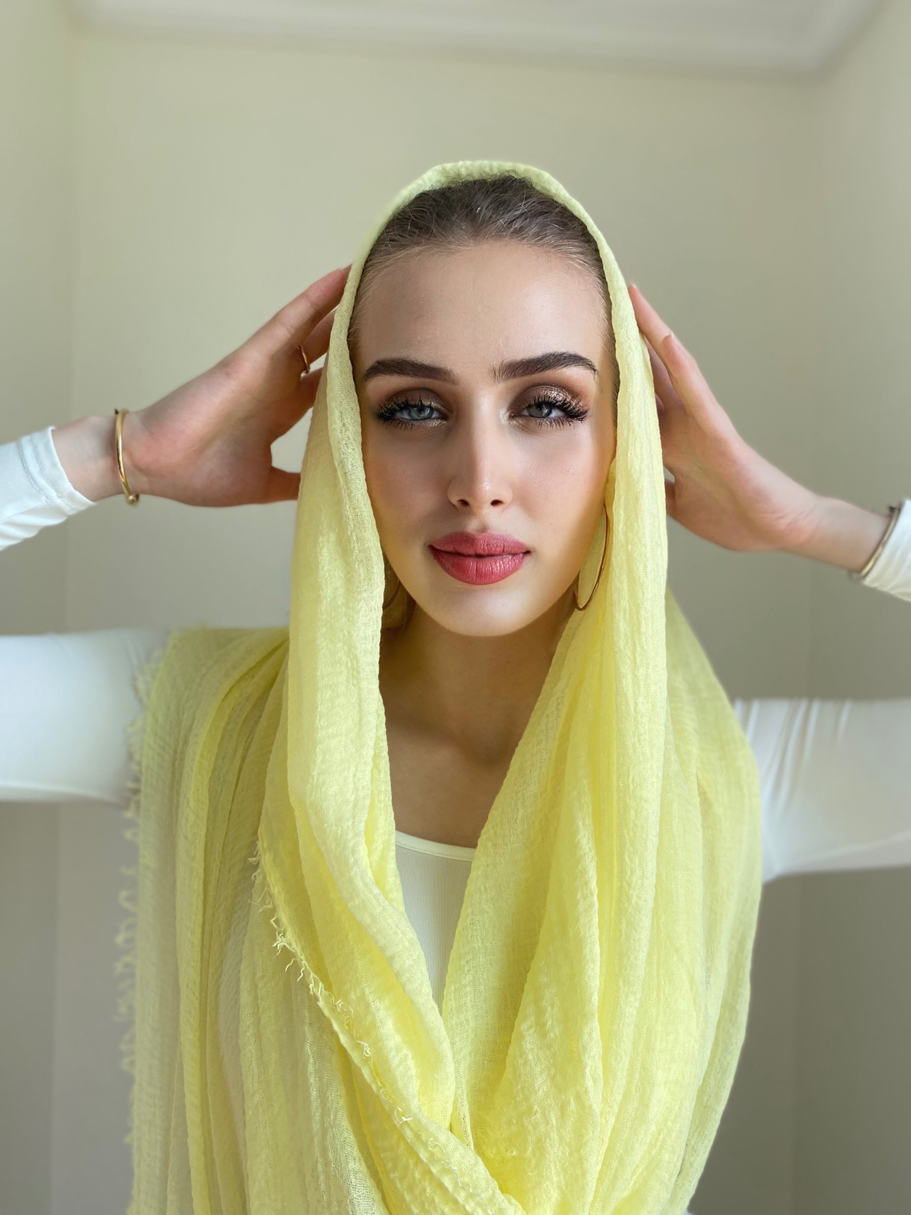 Lemonade - Crinkle Organic Cotton Scarf - Online Shopping - The Untitled Project