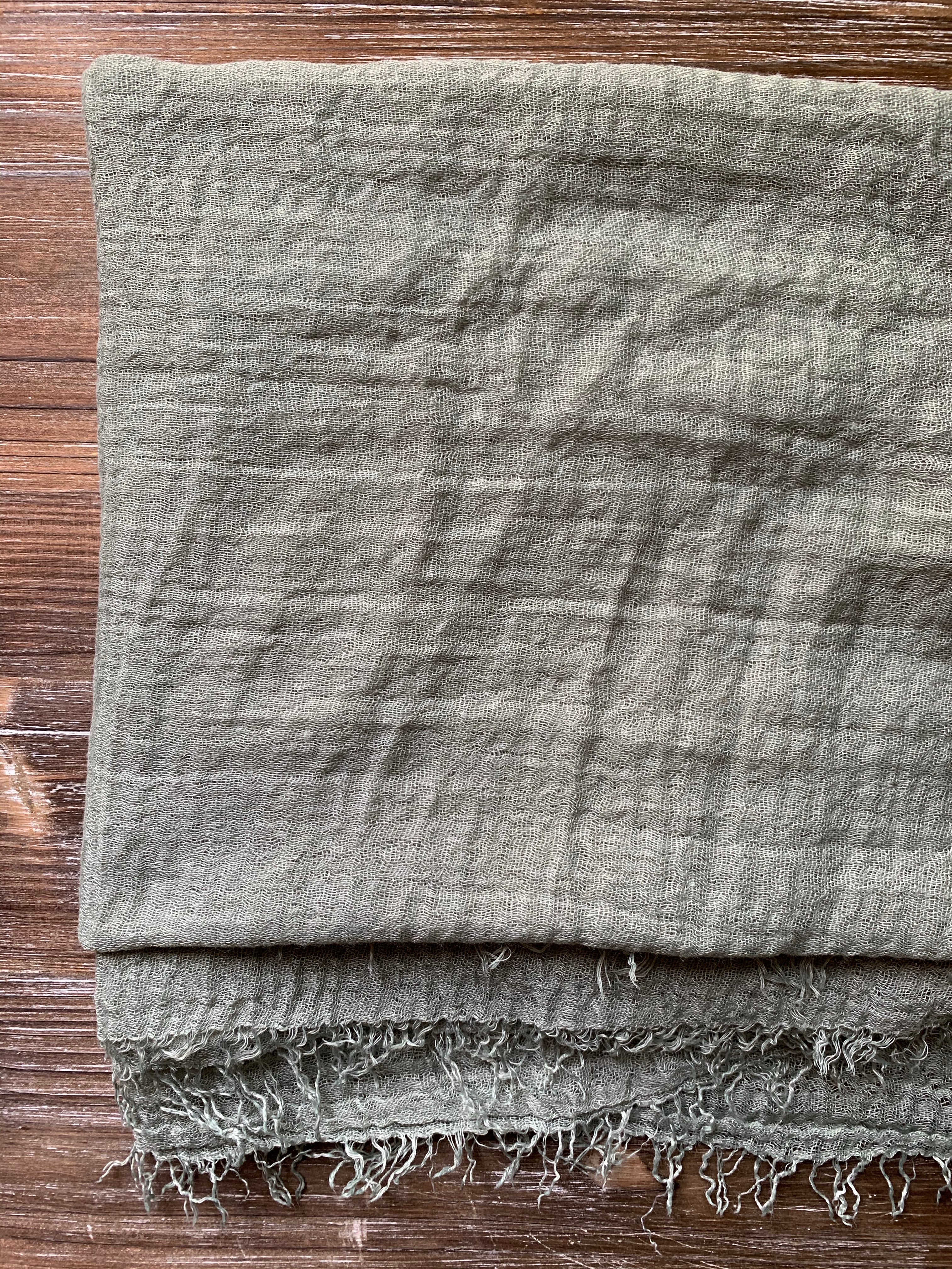 Mint slightly gray - Crinkle Organic Cotton Scarf - Online Shopping - The Untitled Project