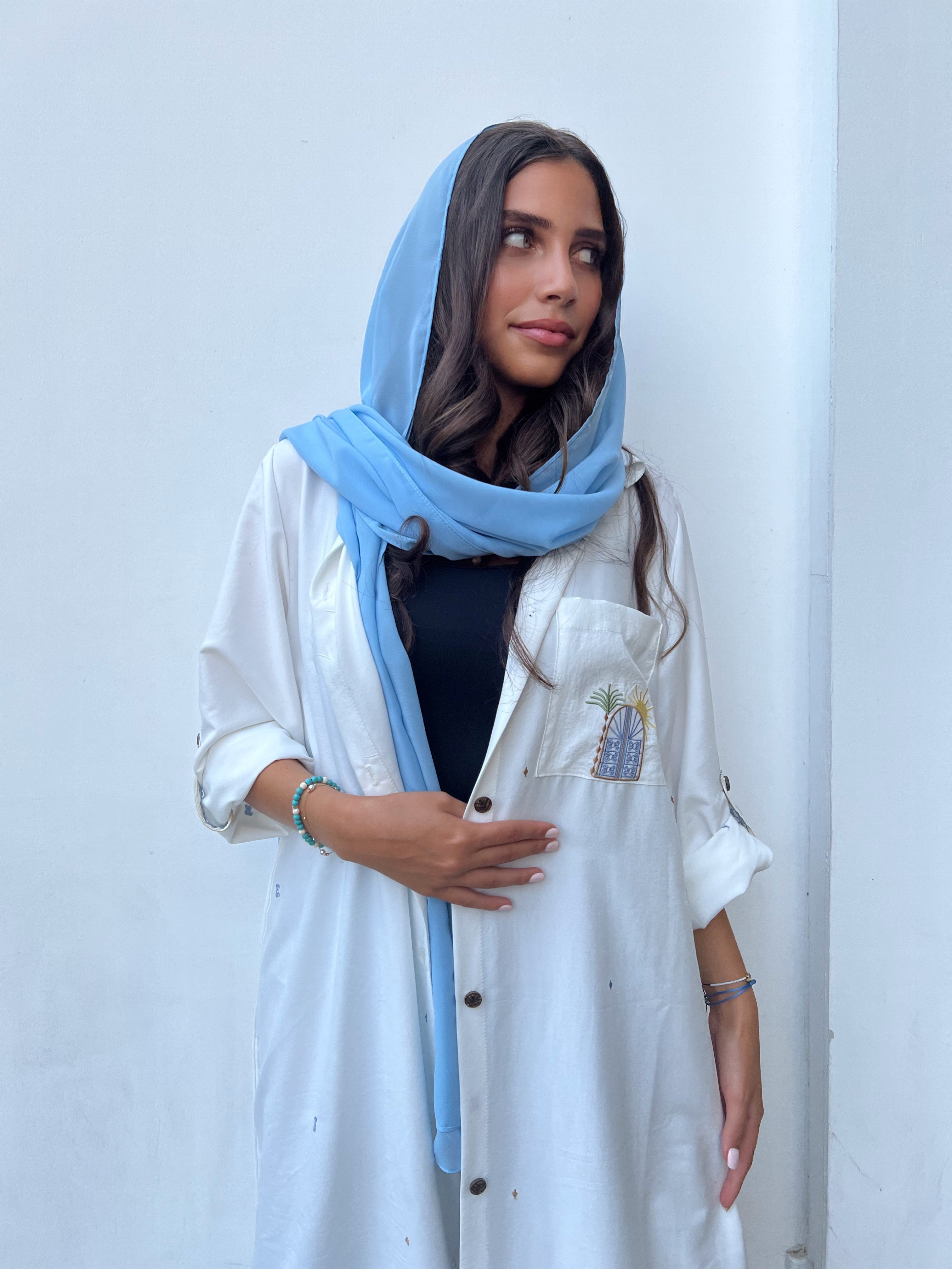 Blue Sands - Abaya & Scarf Set - Online Shopping - The Untitled Project