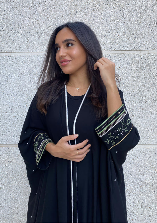 Load image into Gallery viewer, Noir - Abaya &amp;amp; scarf set - Online Shopping - The Untitled Project
