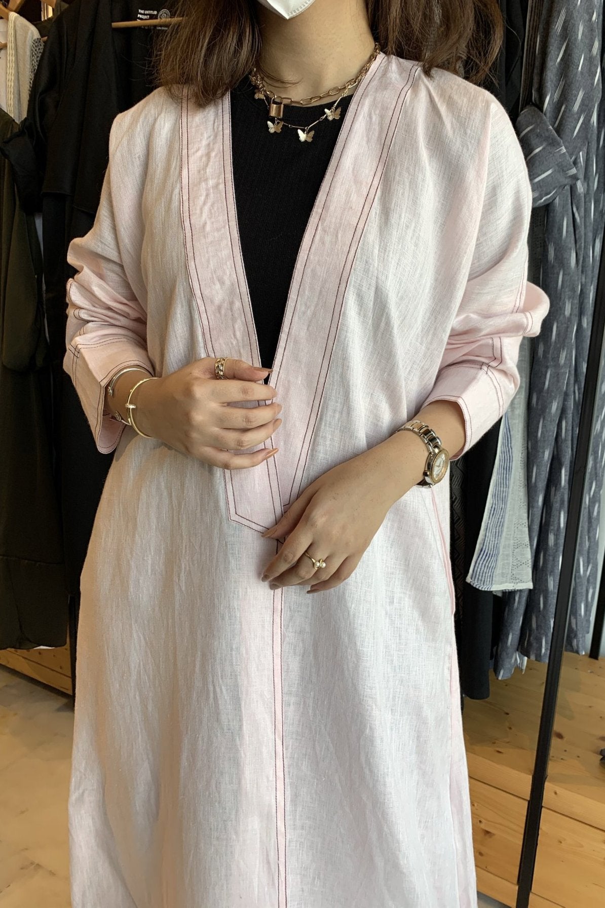 Legally blonde Abaya - Linen simple cut everyday Mishlah - Online Shopping - The Untitled Project