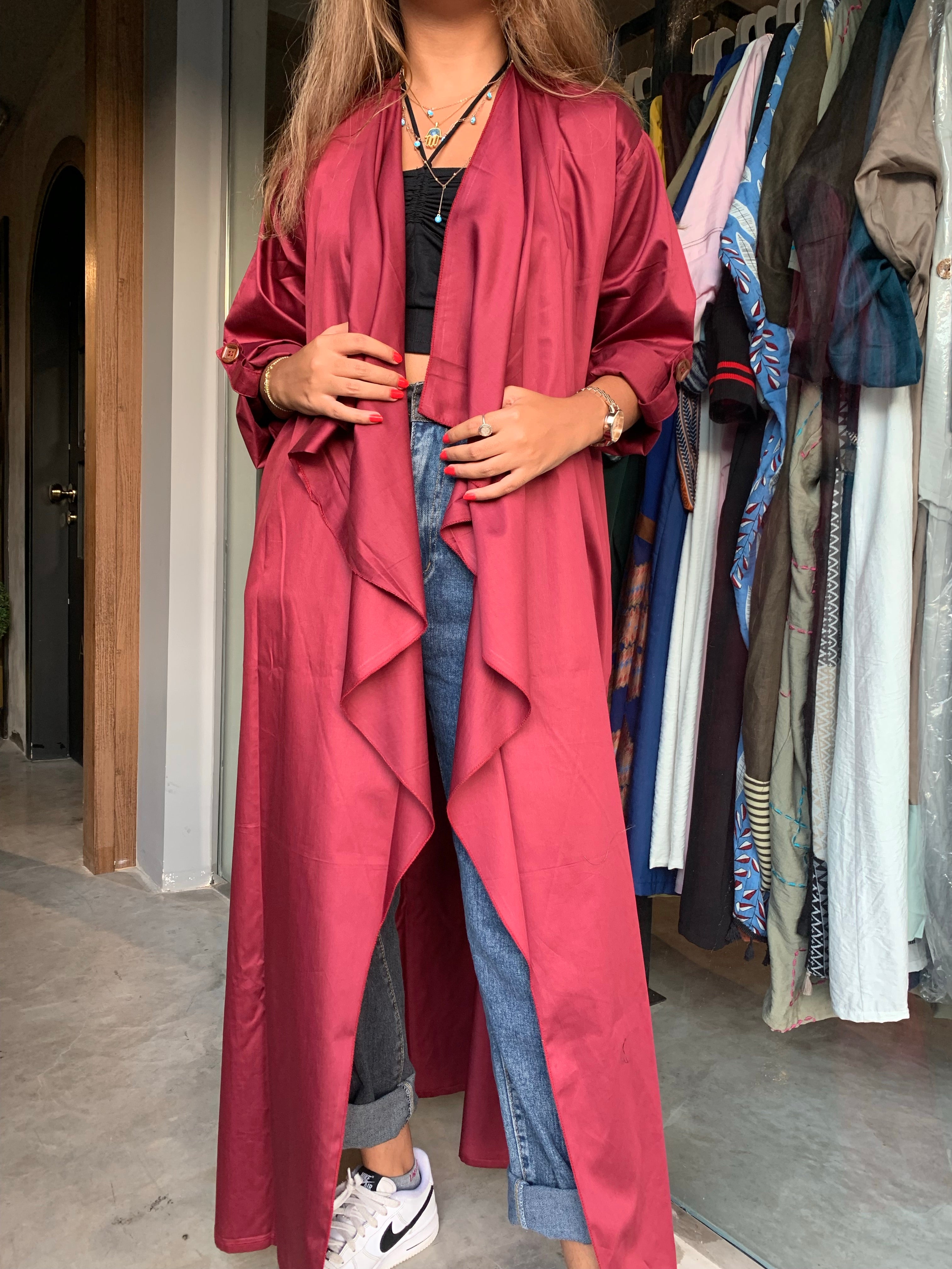 The Trend Setter - Cotton Cardigan Abaya - The Untitled Project