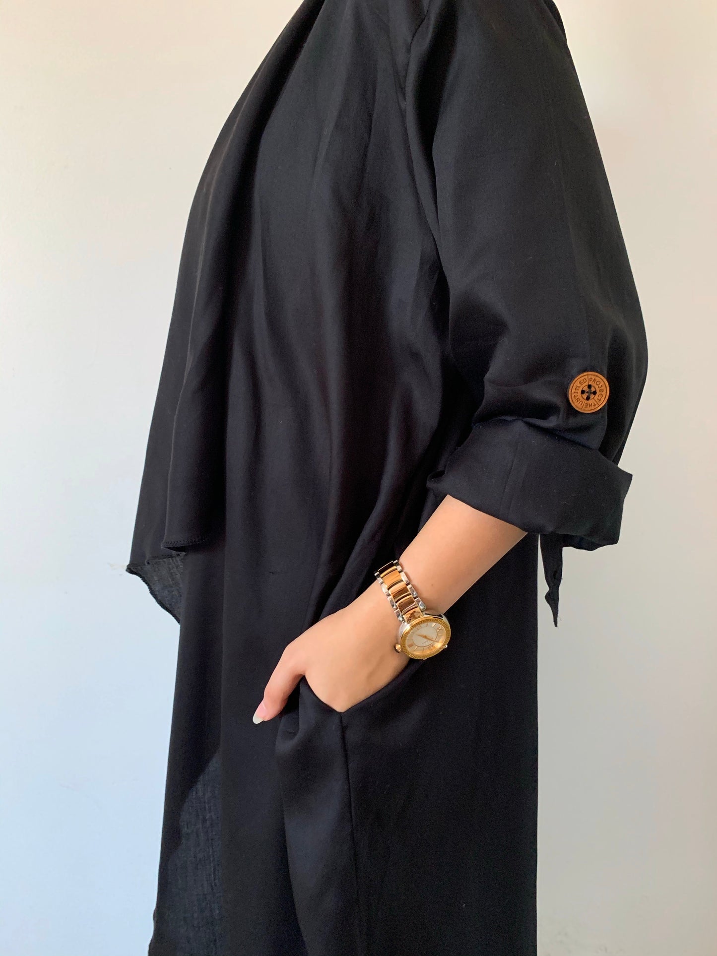 The Trend Setter - Cotton Cardigan Abaya - Online Shopping - The Untitled Project
