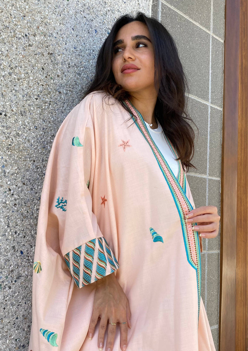 Peach Perfection - Eid Abaya - Online Shopping - The Untitled Project