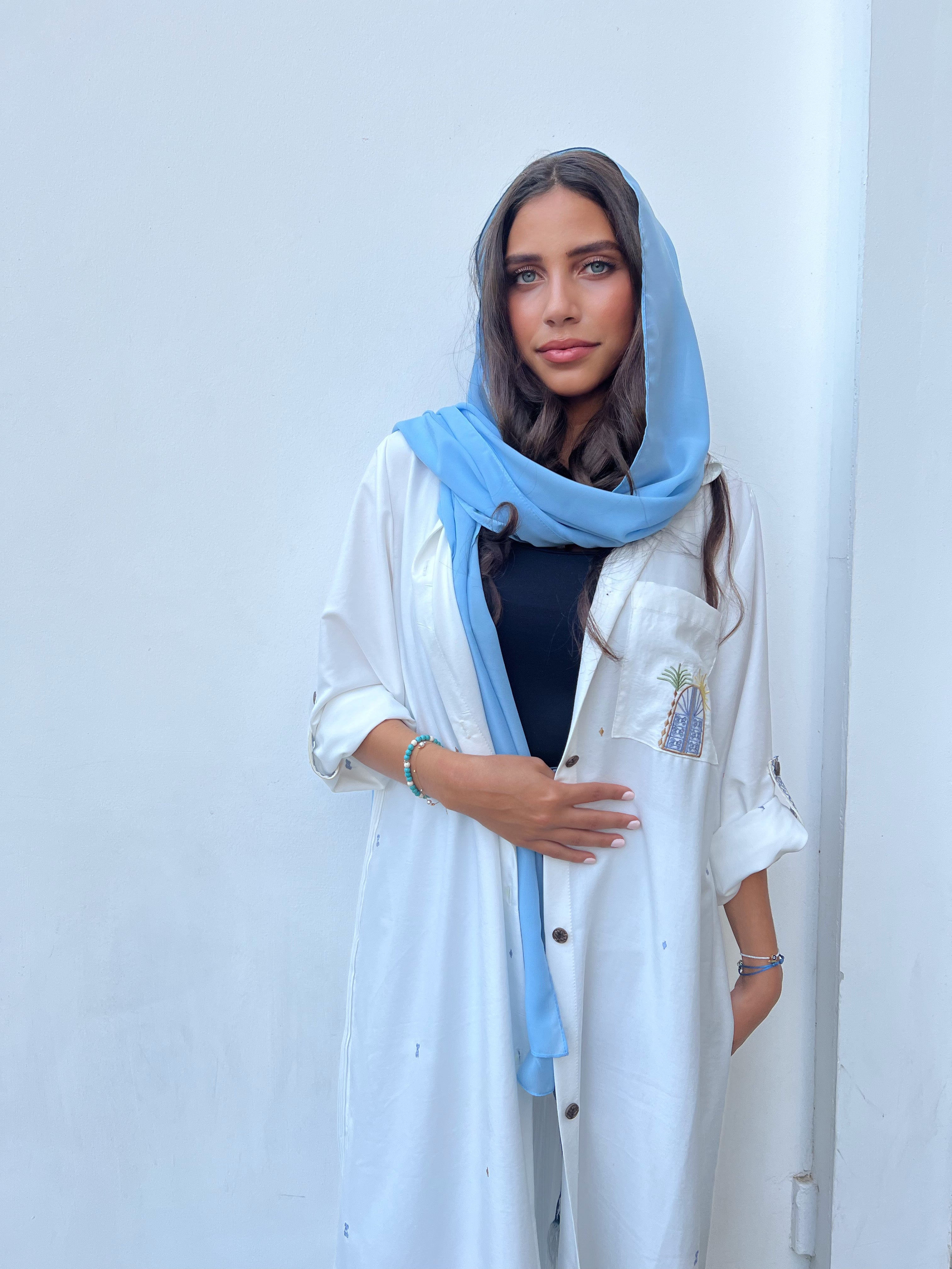 Blue Sands - Abaya & Scarf Set - Online Shopping - The Untitled Project