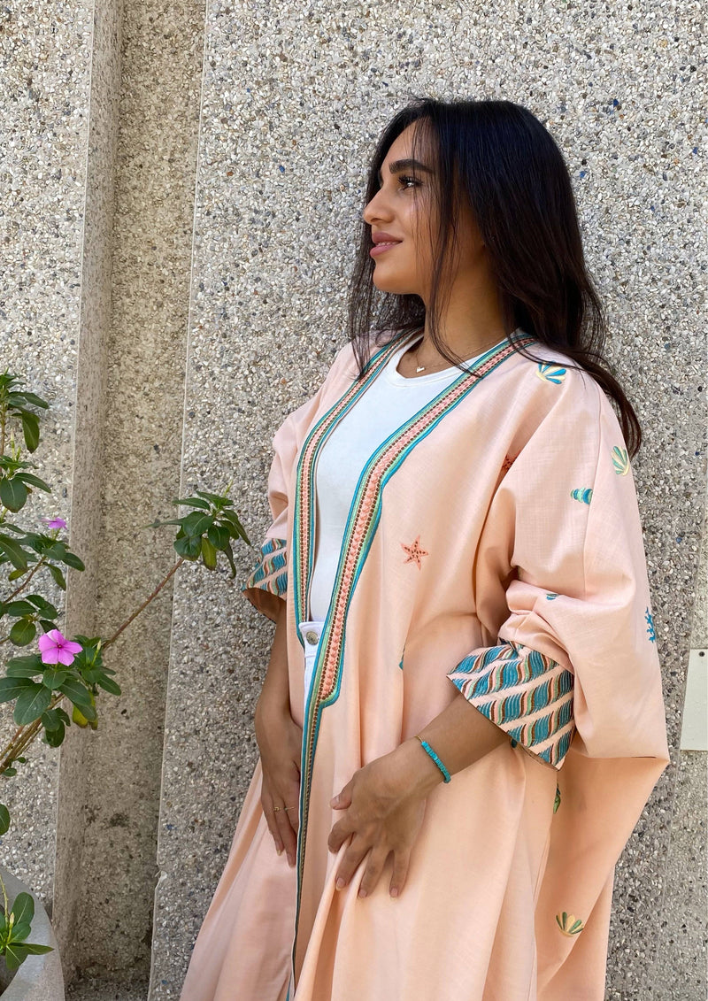 Peach Perfection - Eid Abaya - Online Shopping - The Untitled Project