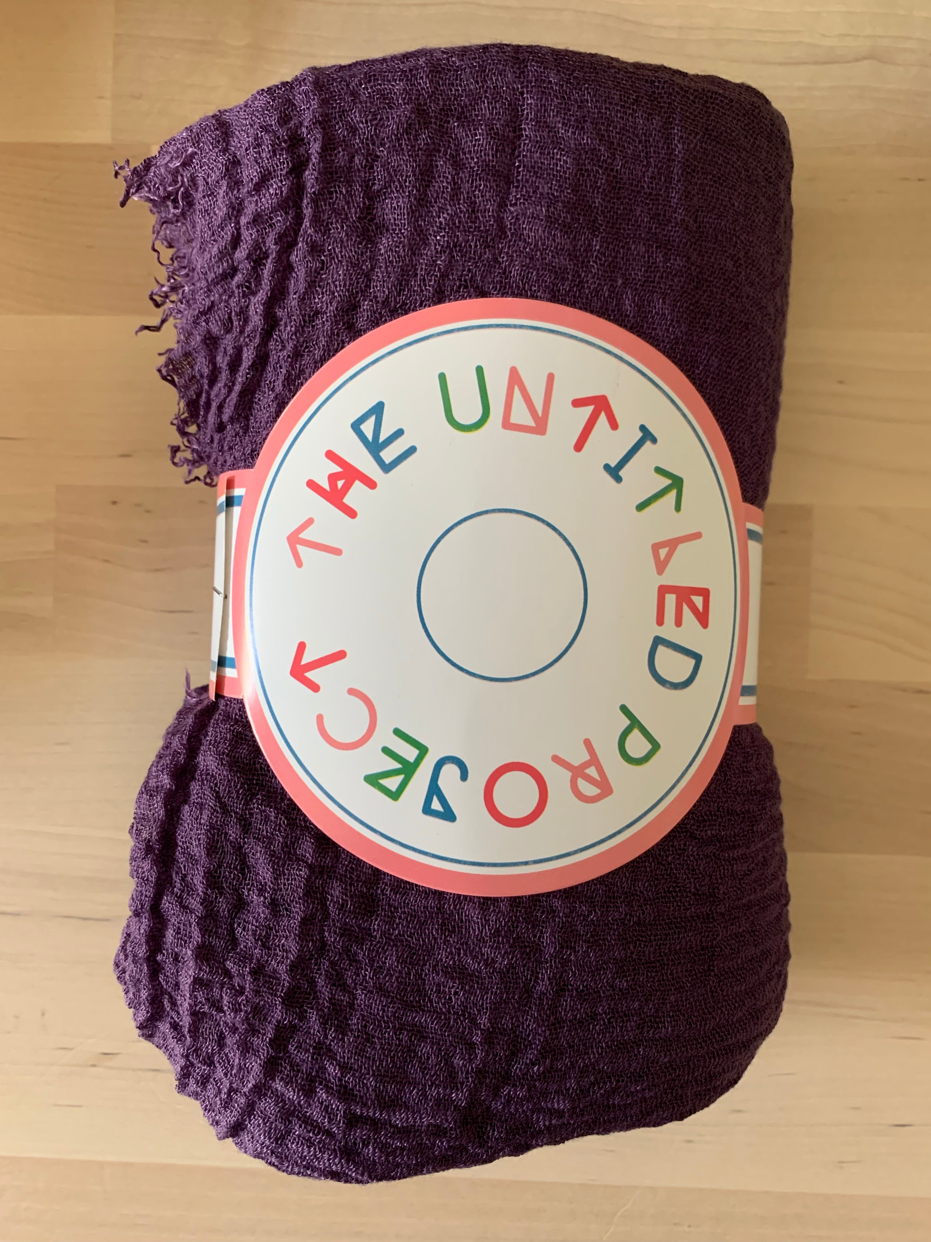 Velvet Grape - Crinkle Organic Cotton Scarf - The Untitled Project