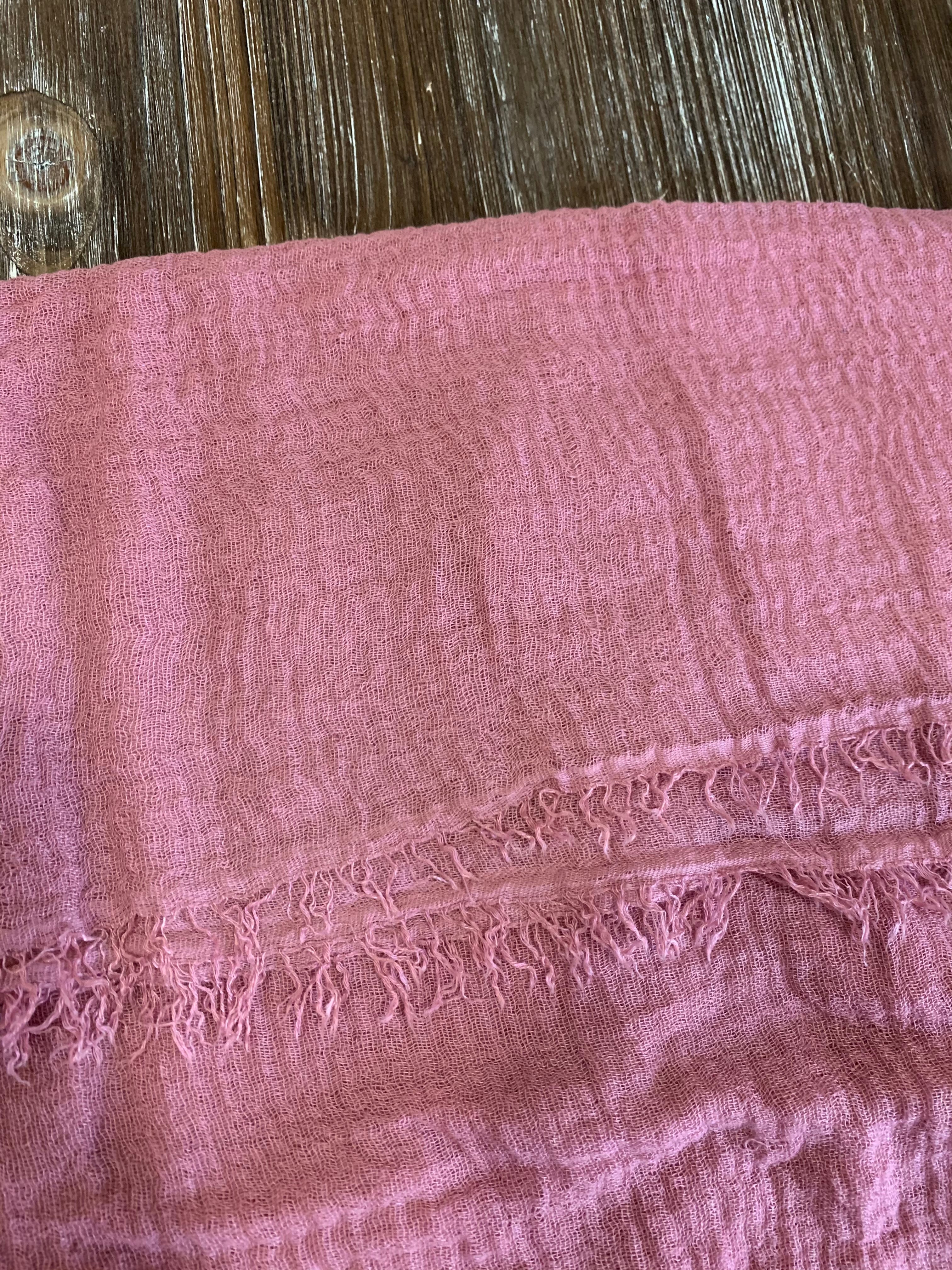 Baby Pink - Crinkle Organic Cotton Scarf - Online Shopping - The Untitled Project
