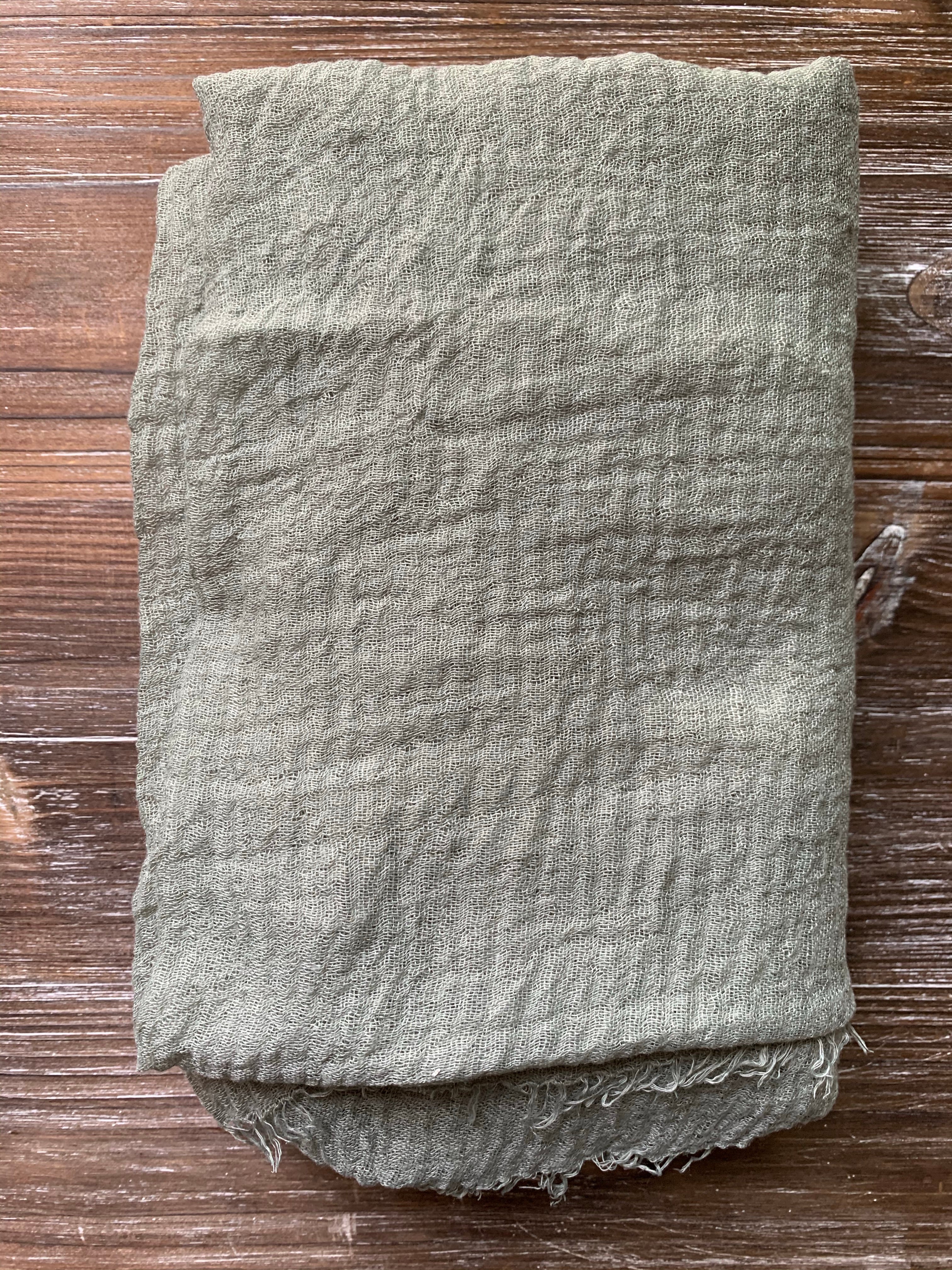 Mint slightly gray - Crinkle Organic Cotton Scarf - Online Shopping - The Untitled Project