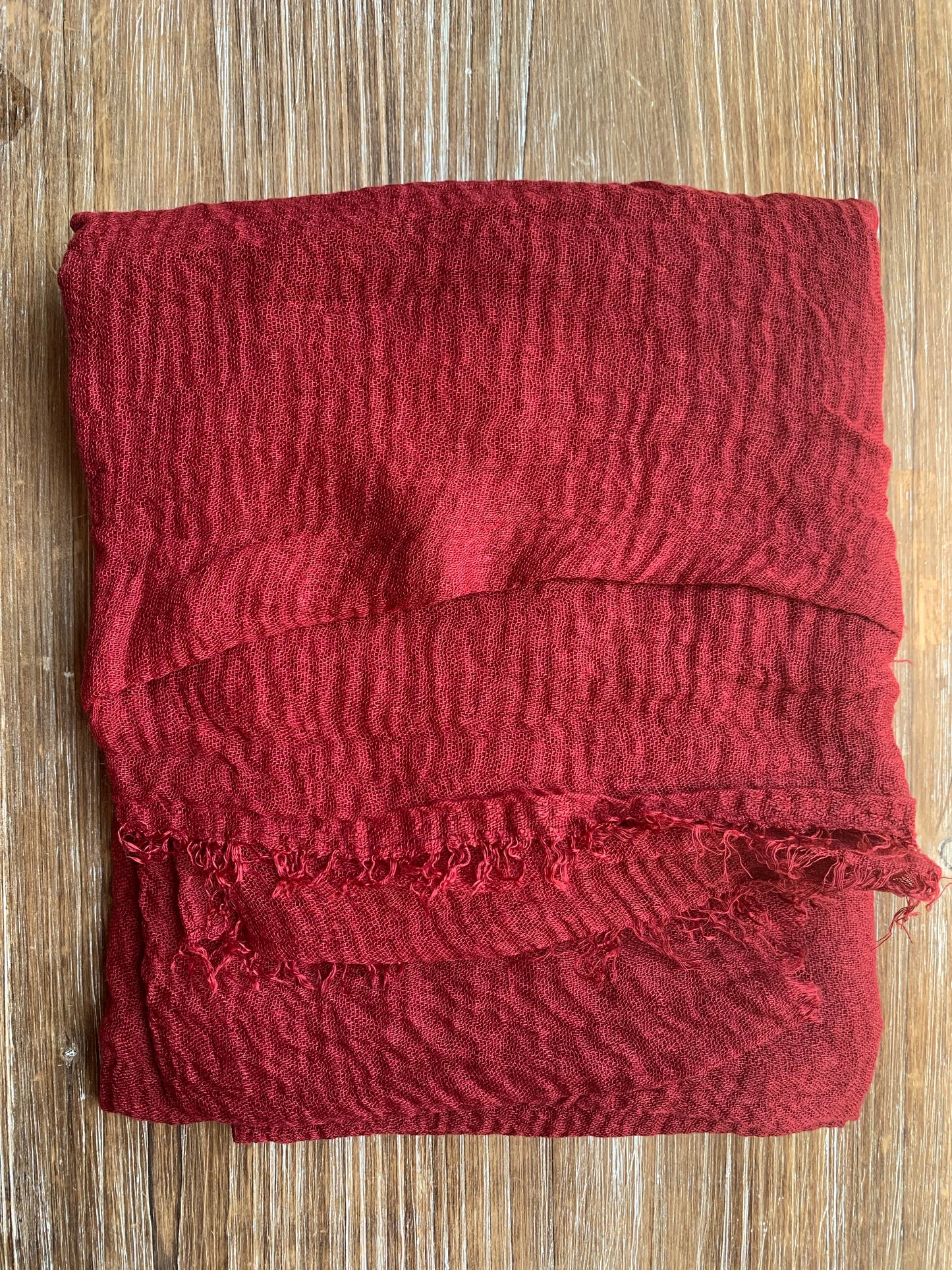Cherry - Crinkle Organic Cotton Scarf - The Untitled Project
