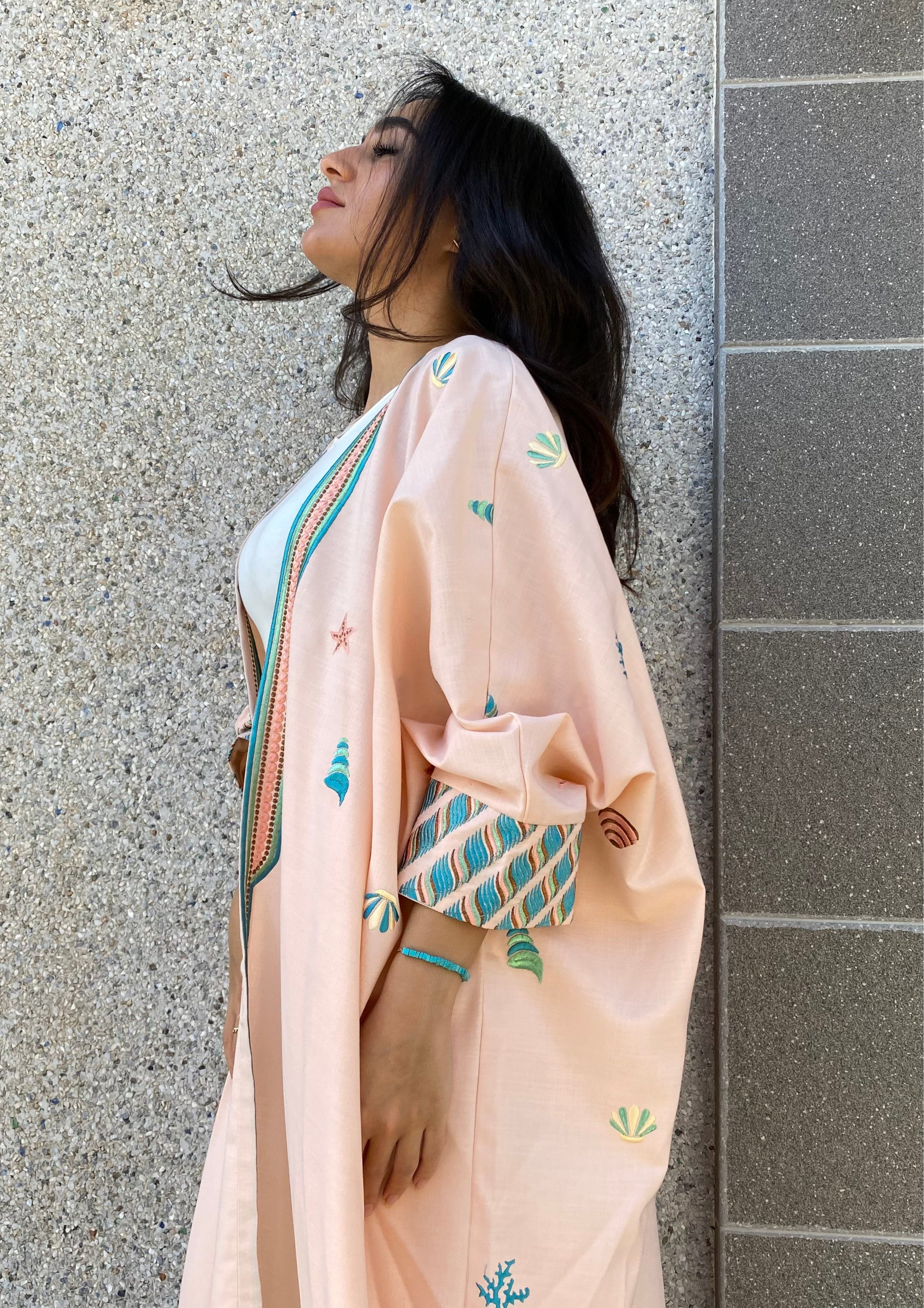 Peach Perfection - Eid Abaya - Online Shopping - The Untitled Project