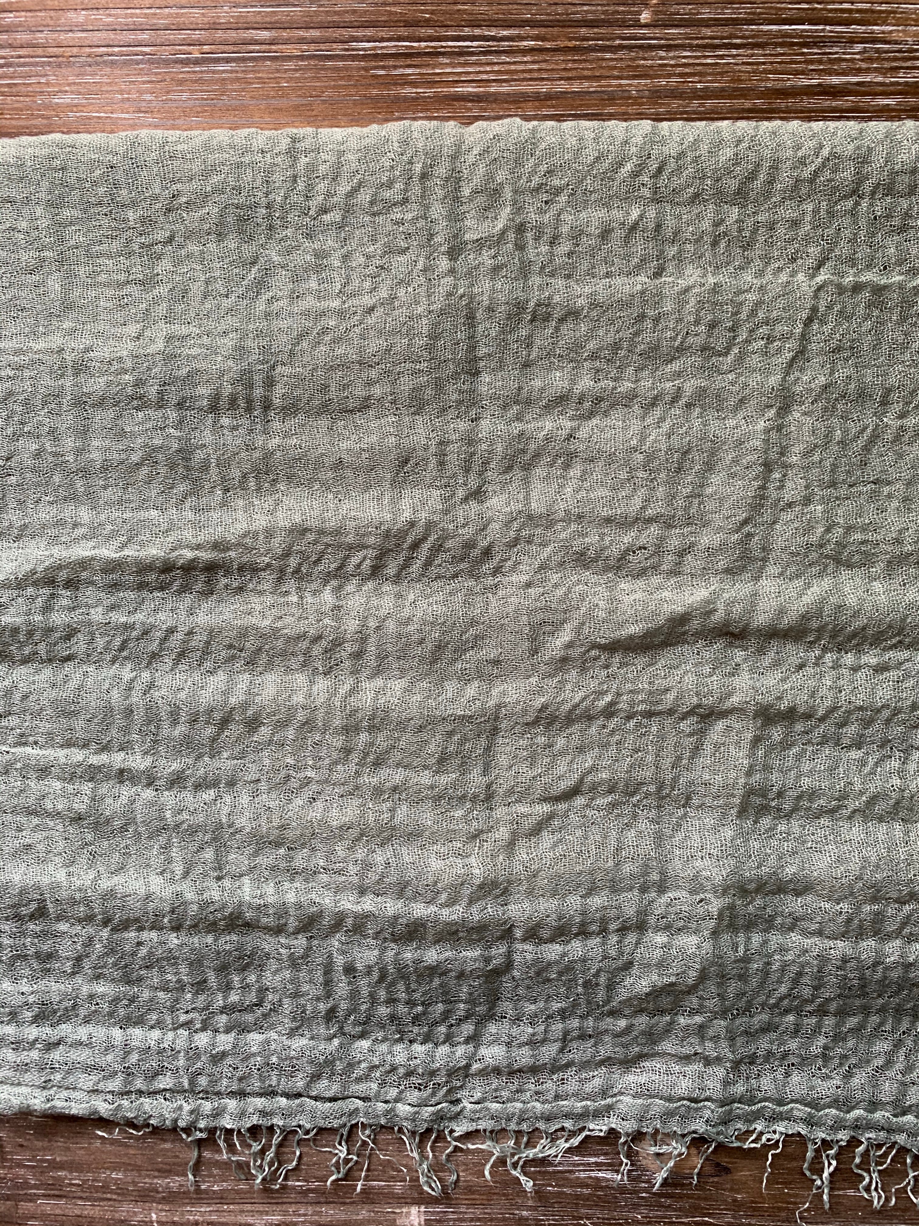 Mint slightly gray - Crinkle Organic Cotton Scarf - Online Shopping - The Untitled Project