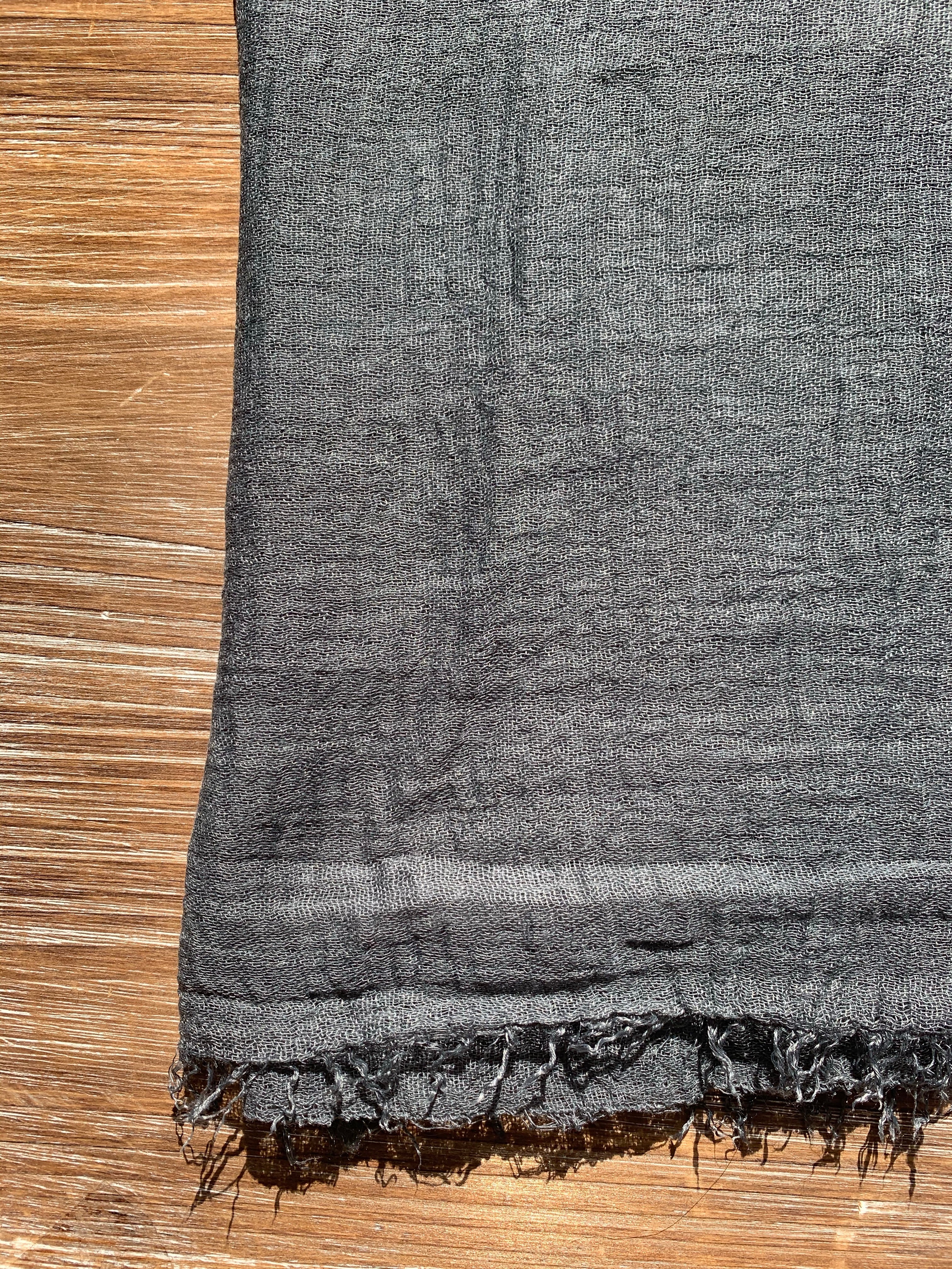 Dark Gray - Crinkle Organic Cotton Scarf - Online Shopping - The Untitled Project