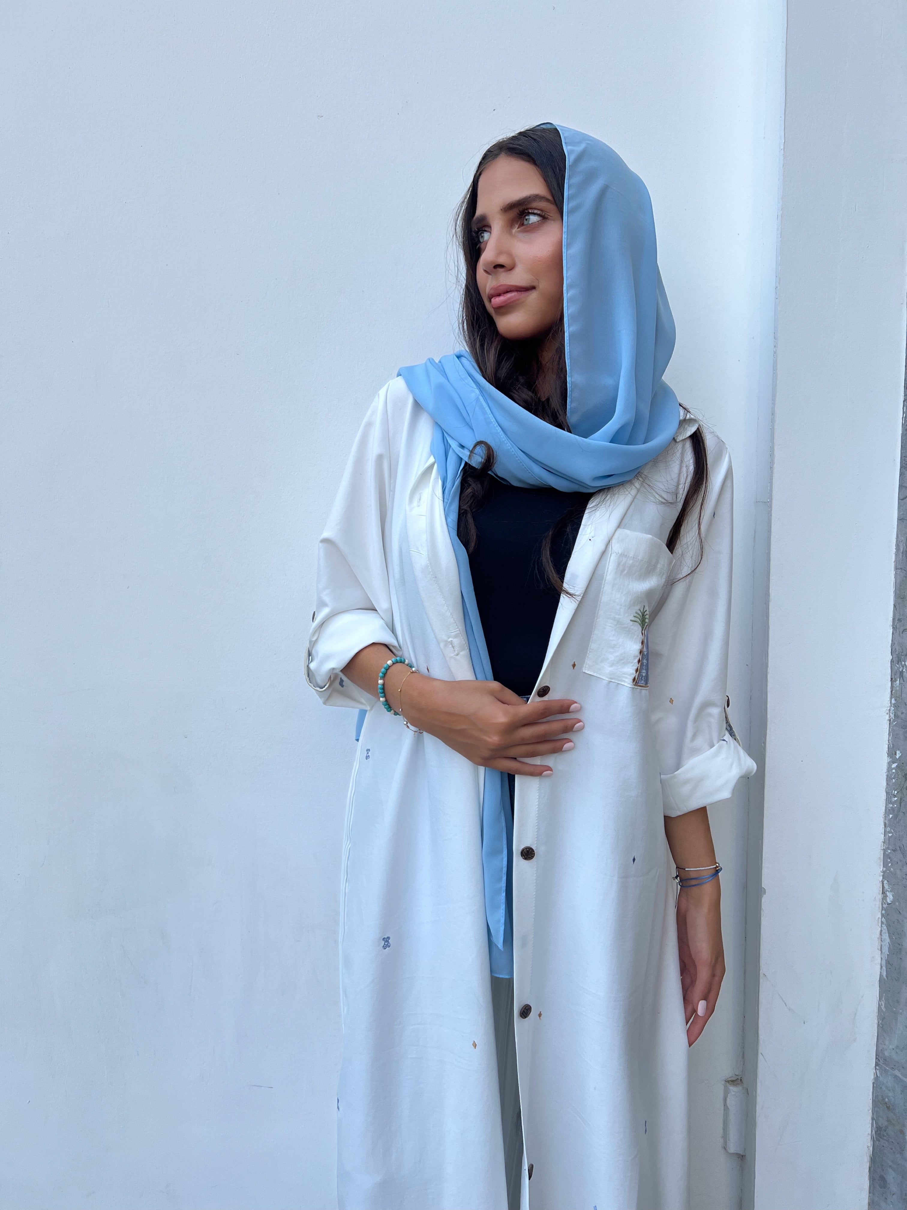 Blue Sands - Abaya & Scarf Set - Online Shopping - The Untitled Project