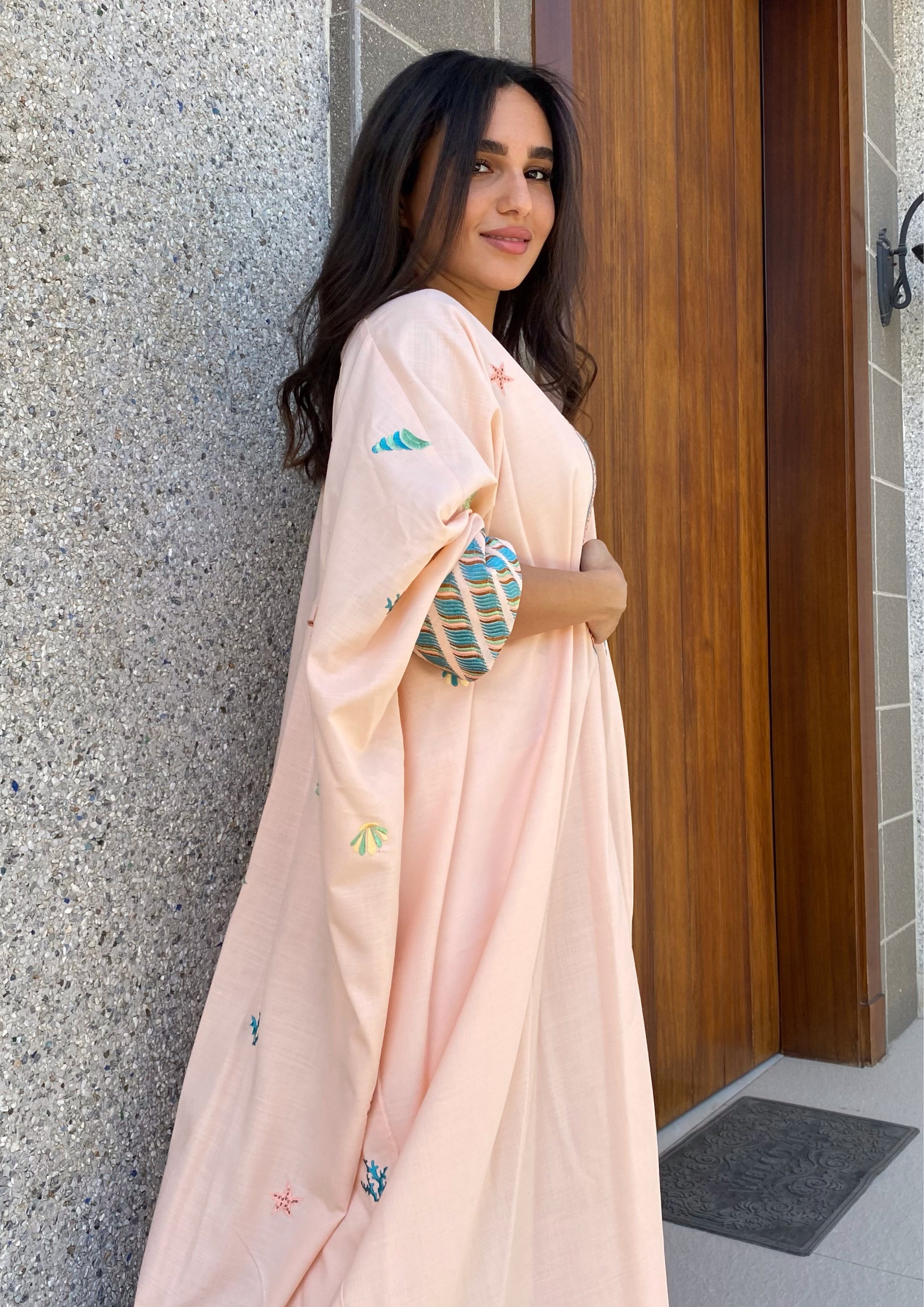 Peach Perfection - Eid Abaya - Online Shopping - The Untitled Project