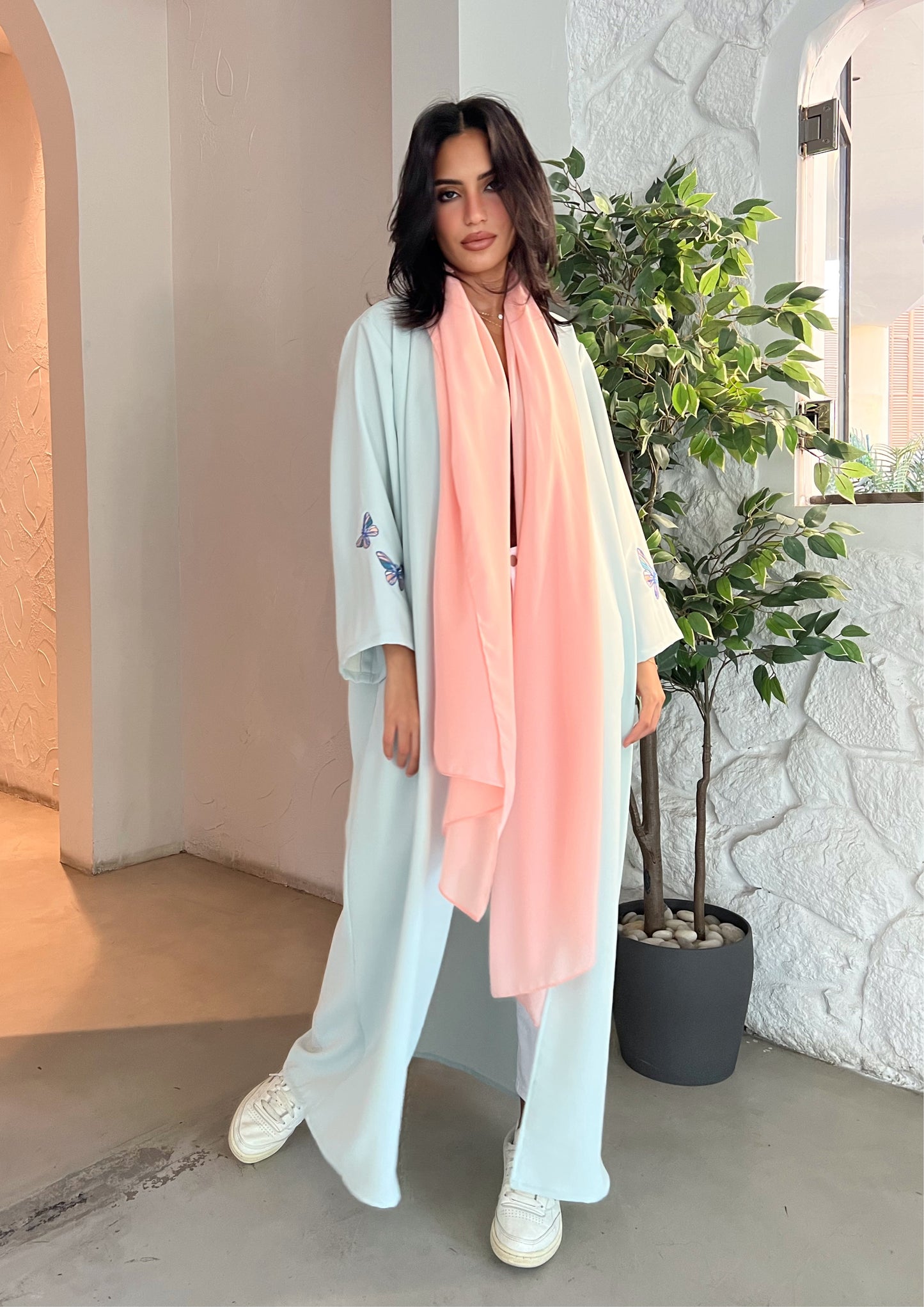 Bloomin Butterfly- Abaya & Scarf Set - Online Shopping - The Untitled Project