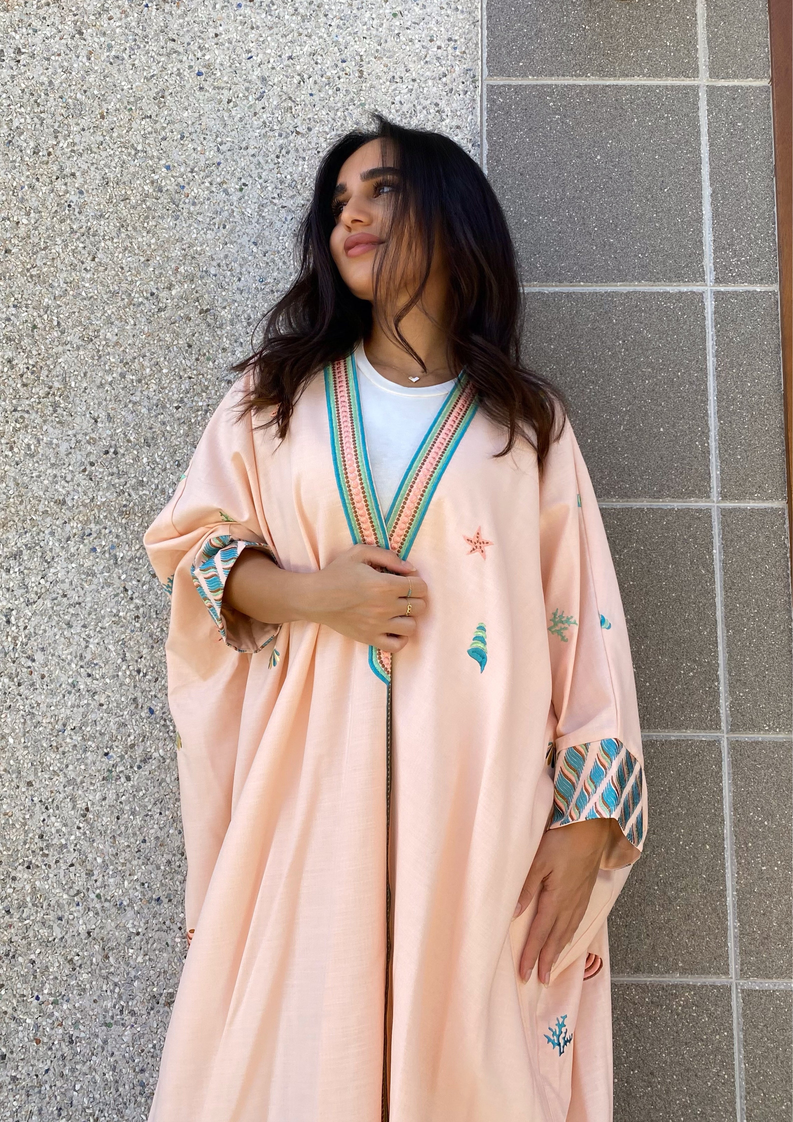 Peach Perfection - Eid Abaya - Online Shopping - The Untitled Project