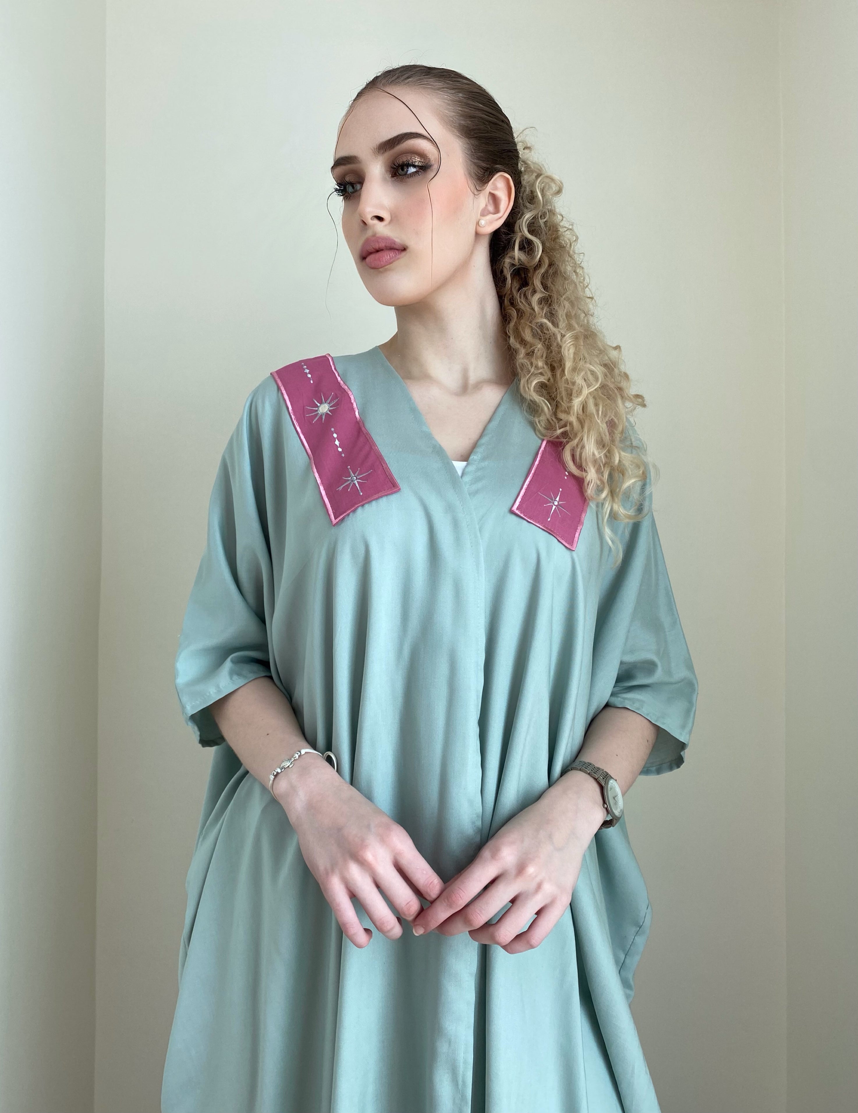 The Turqoise Dona - Summer Abaya - Online Shopping - The Untitled Project