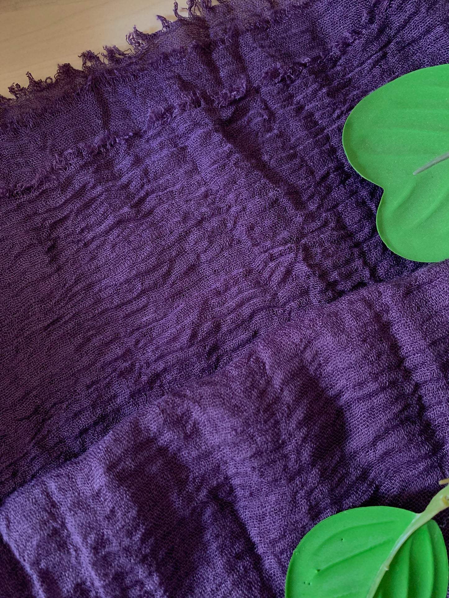 Velvet Grape - Crinkle Organic Cotton Scarf - The Untitled Project