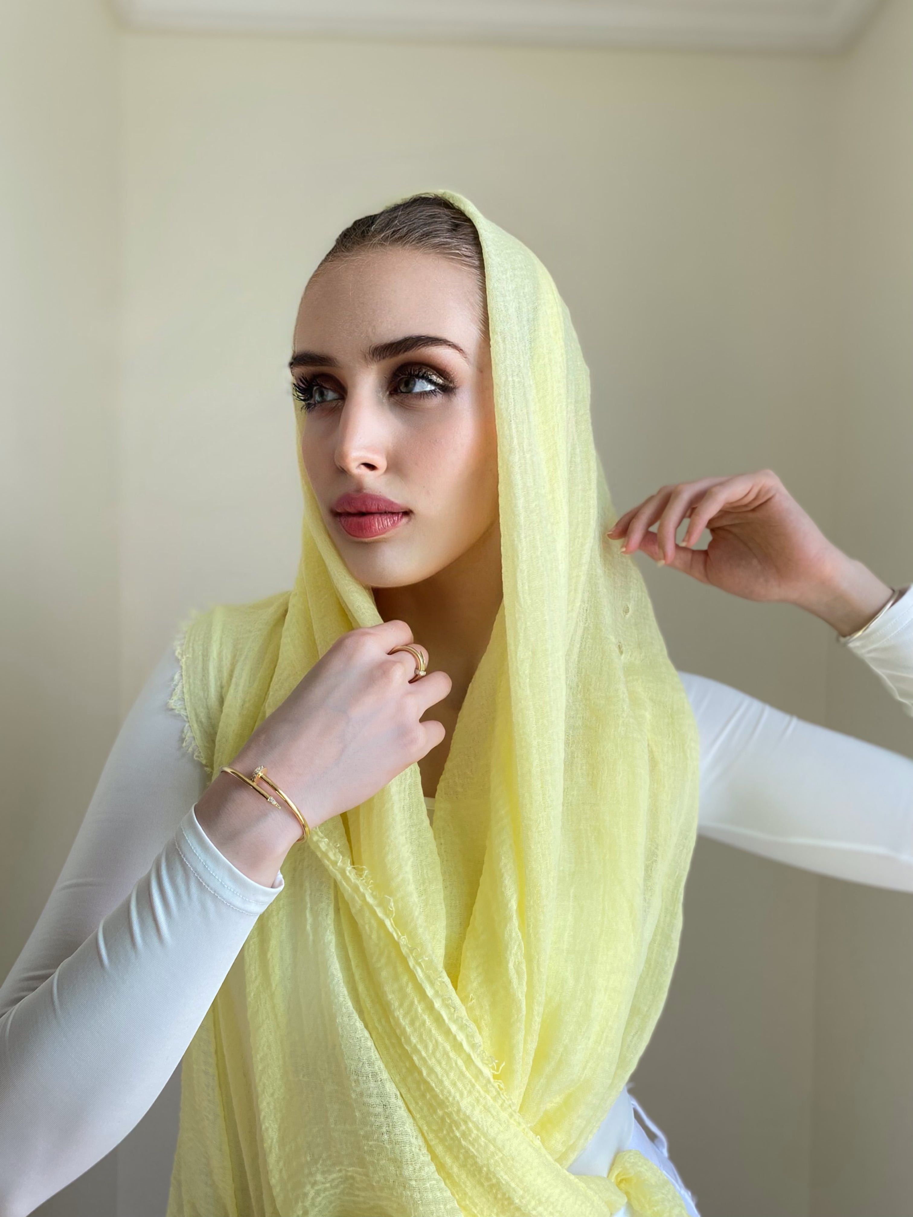 Lemonade - Crinkle Organic Cotton Scarf - Online Shopping - The Untitled Project